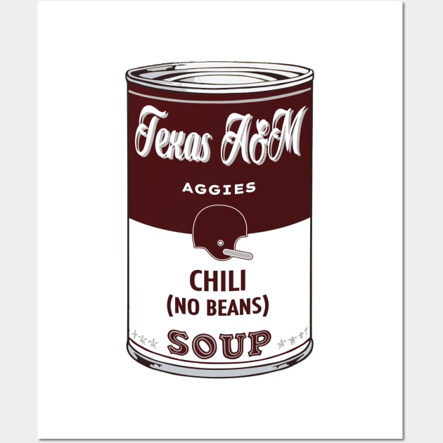 Texas A&M Aggies Soup Can Wall Art by Rad Love